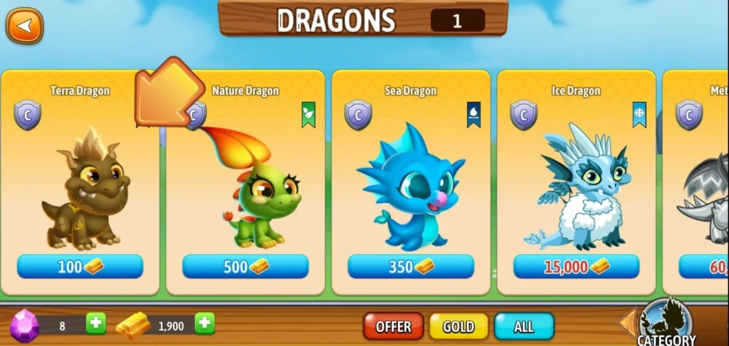 dragon city dragons markeet 