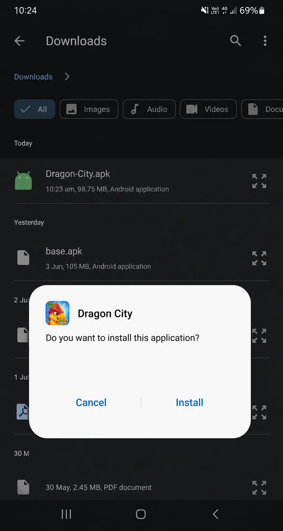 Dragon City APK installation
